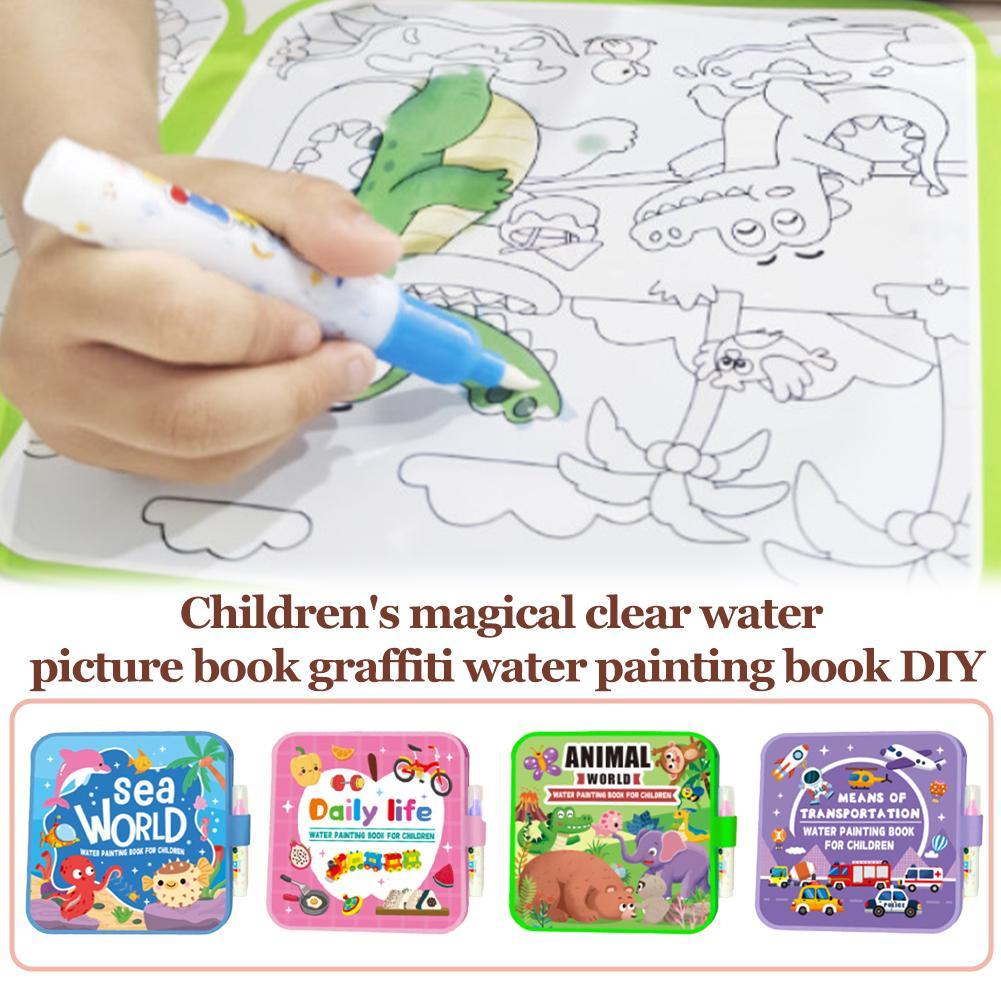 Reusable Water Magic Coloring Book - Libro da disegno ad acqua magico